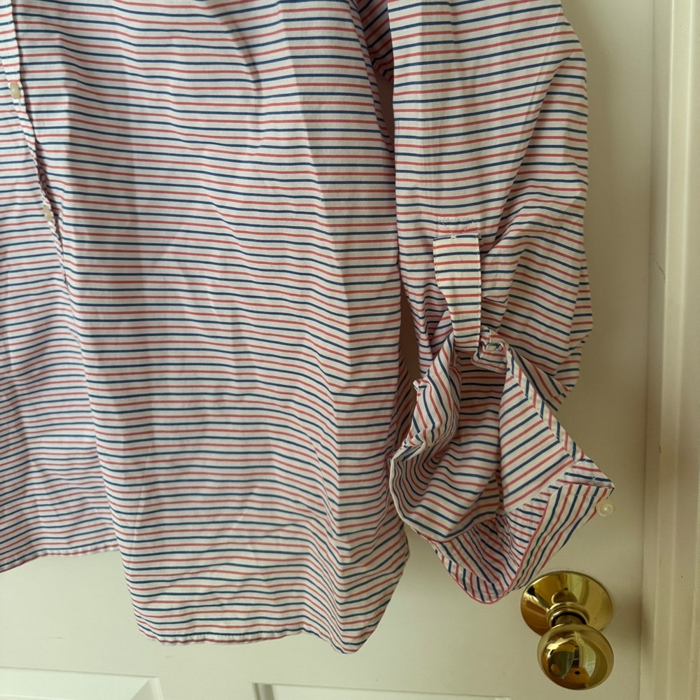 Talbots Striped Button Down Top - image 4